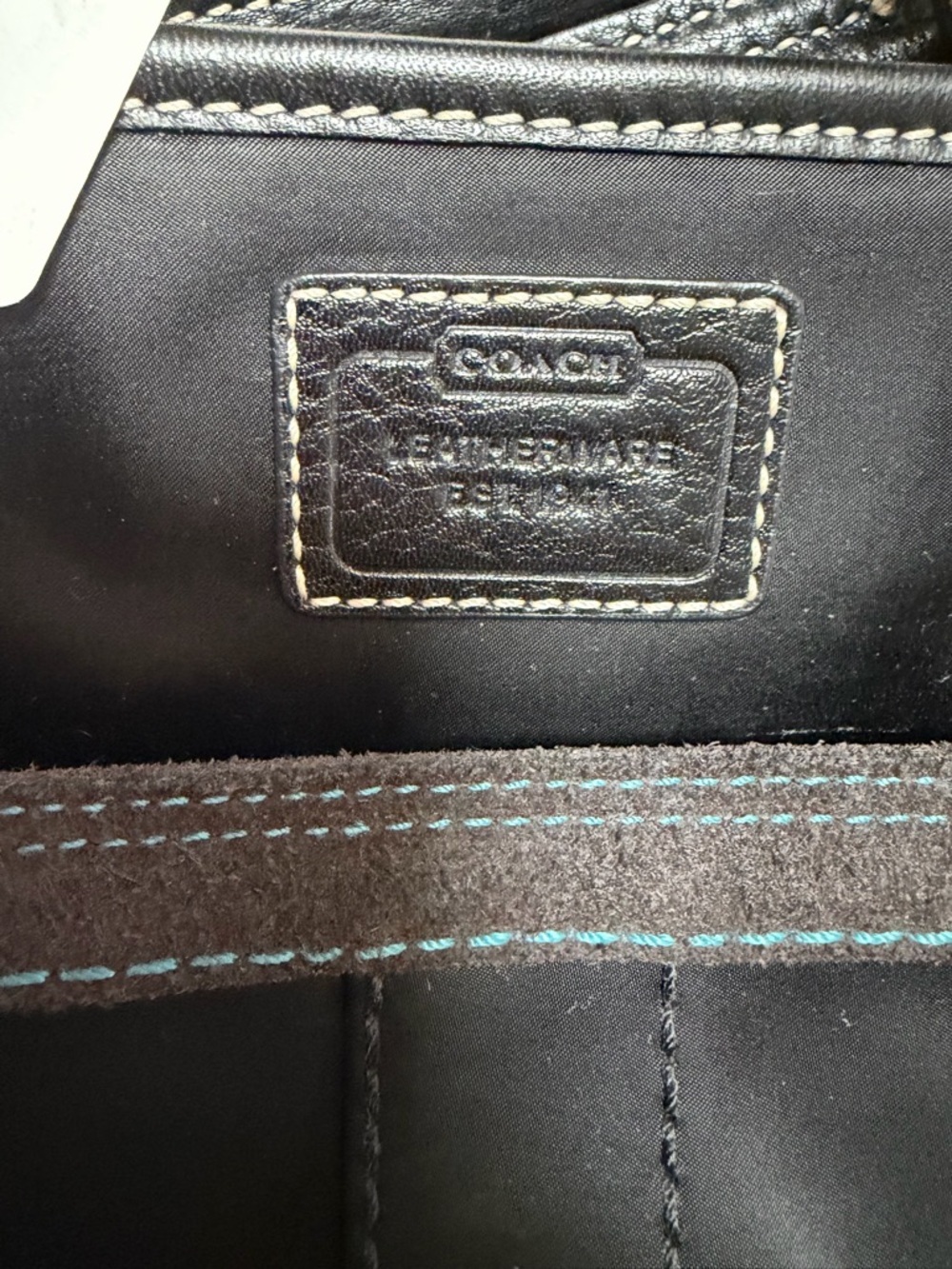 Coach Hampton Black Satin Tote NWT - Picture 5 of 12